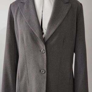 Large size 12 Apt. 9  Long Sleeve Dress Gray Jacket Buttons Up Pockets C5152